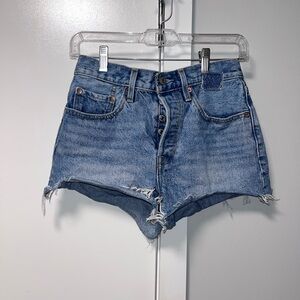 Levi's Distressed Blue Jean Shorts